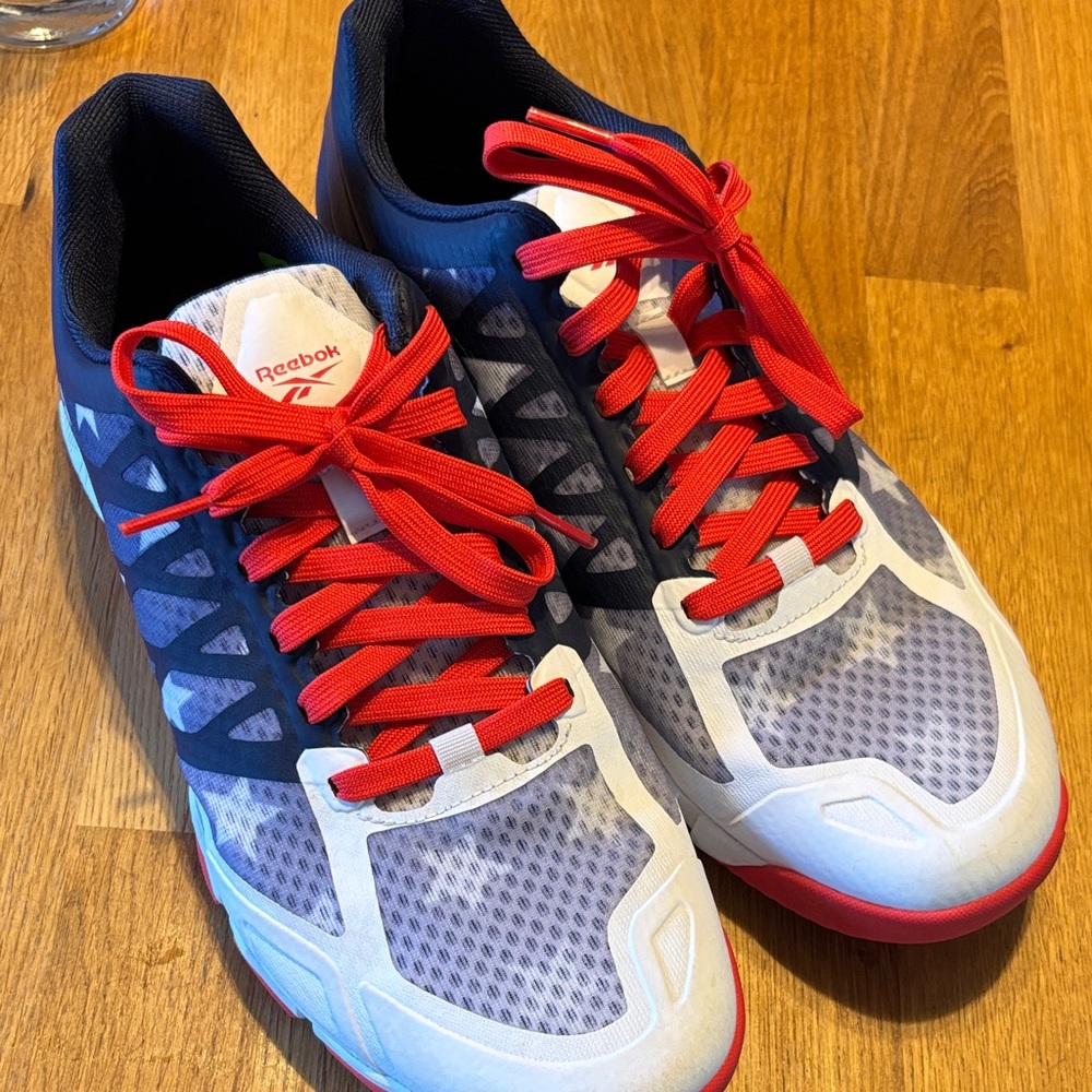 Reebok Sneakers with Red and Blue Accents